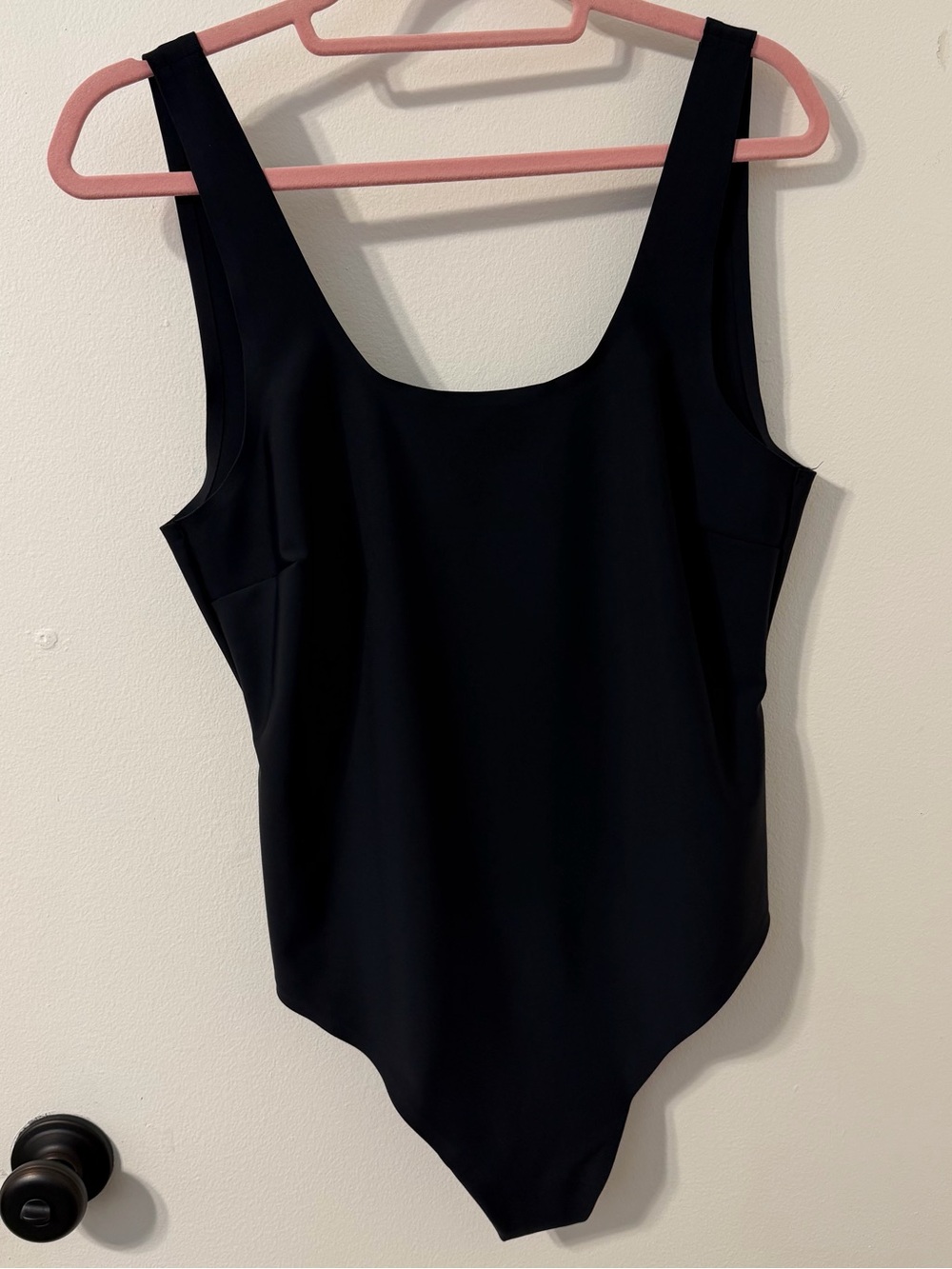 Classic Black Bodysuit - Sleek Scoop Neck